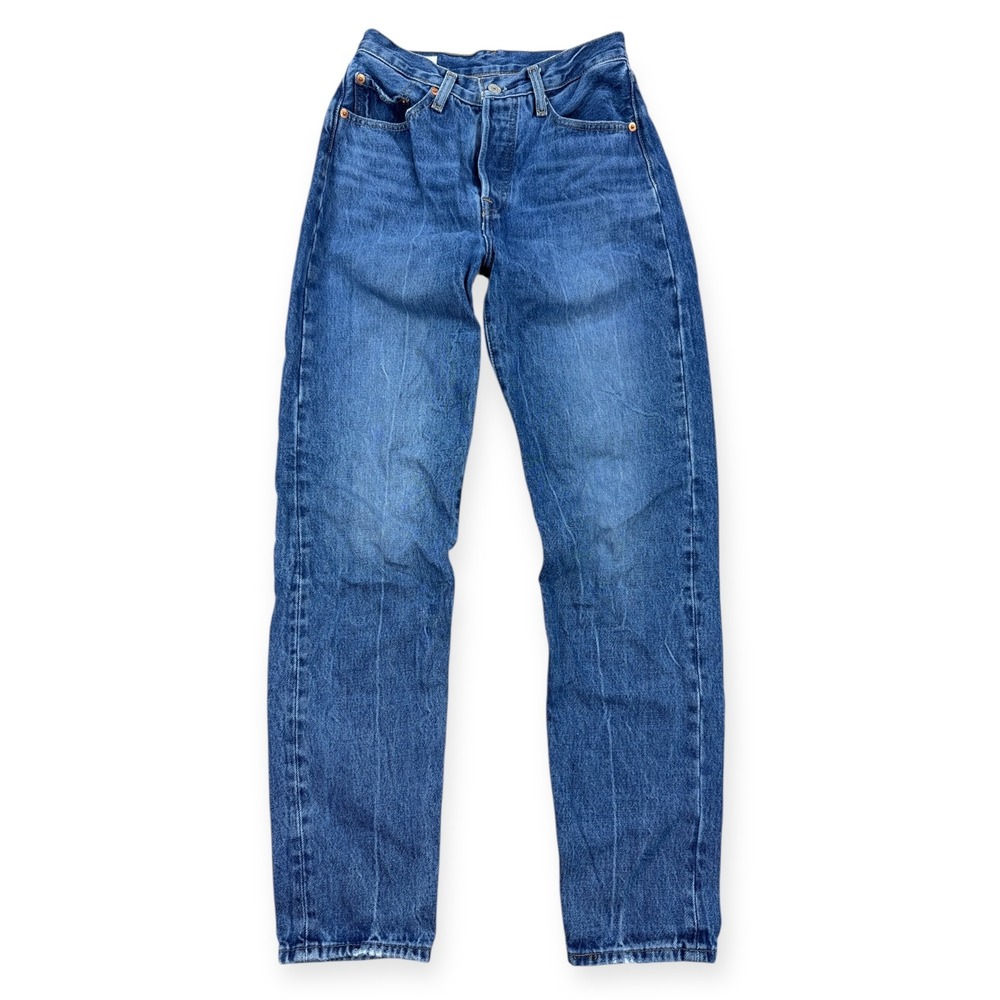 Levi's Pants Women's‎ 24x31 Blue Denim Premium 501 Jeans Big E Dark Button Fly